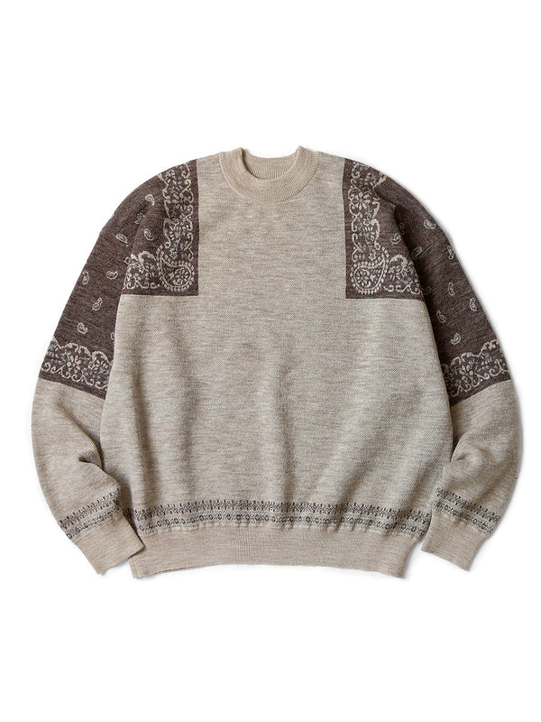 Kapital 12G Wool Bandana Crew Sweater