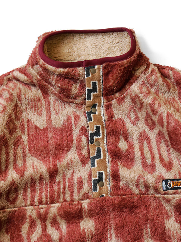 Kapital Java Kasuri Fleece Snap sweater