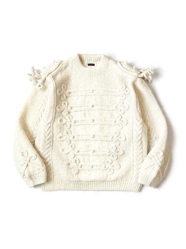 Kapital wool hand knit napoleon sweater