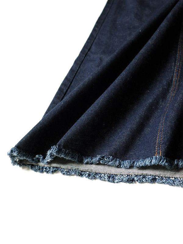 Kapital 13oz denim high waist maxi skirt