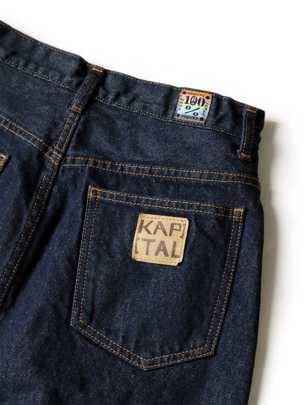 Kapital 13oz denim high waist maxi skirt