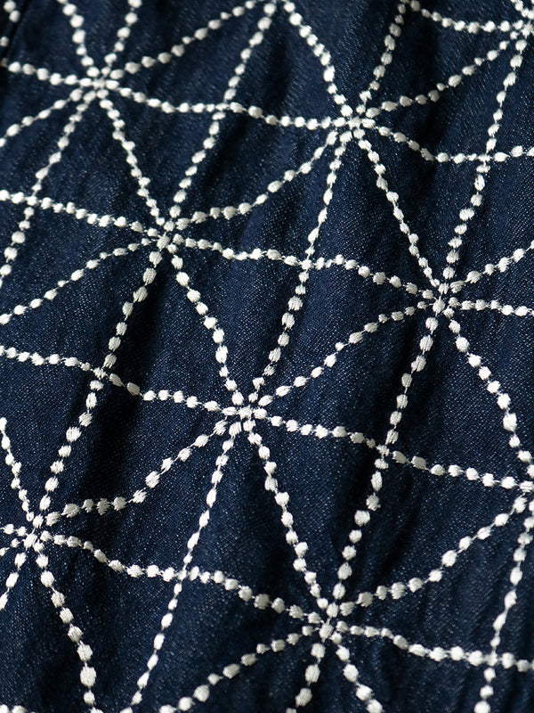 Kapital 8oz Denim Easy Pants with FOLK-DOJO Embroidery