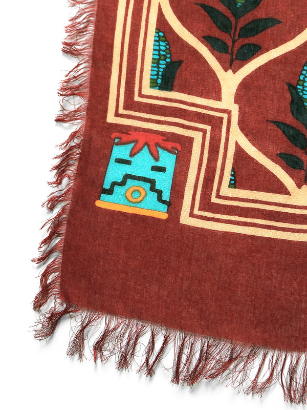 Kapital Rayon Disco Arabesque Pattern Scarves