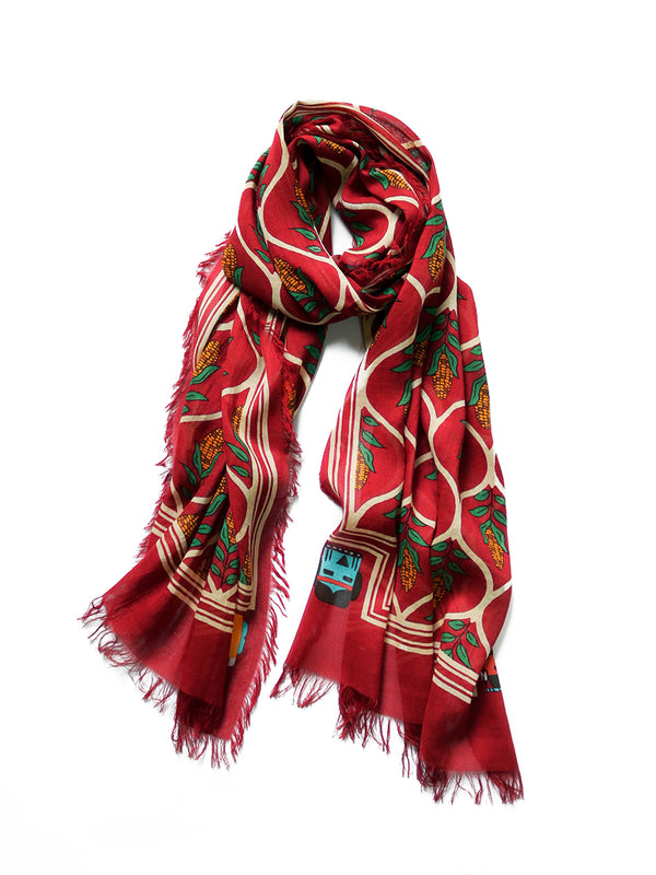 Kapital Rayon Disco Arabesque Pattern Scarves