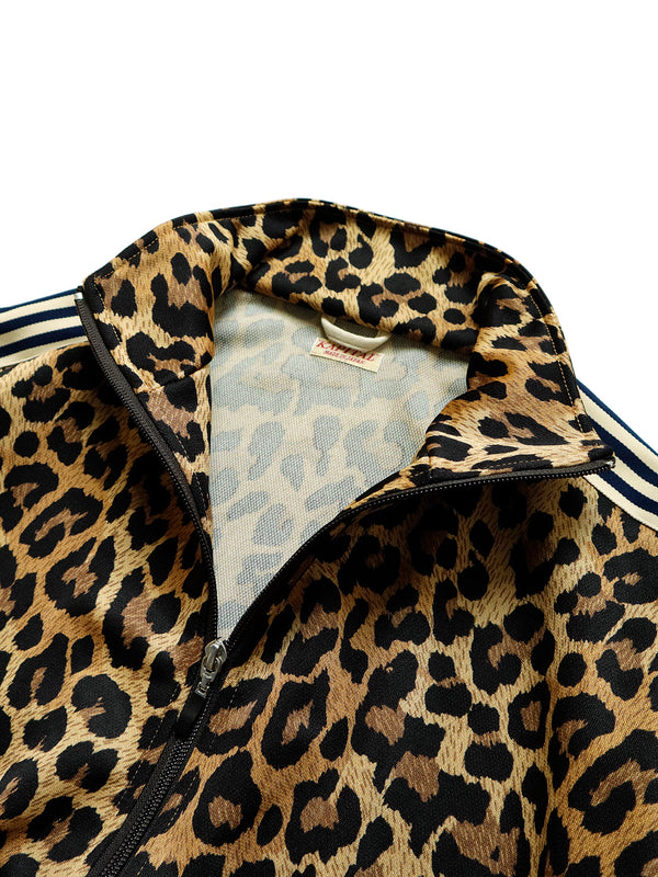 Kapital Smooth Jersey Leopard Print Stuntman Track Jacket