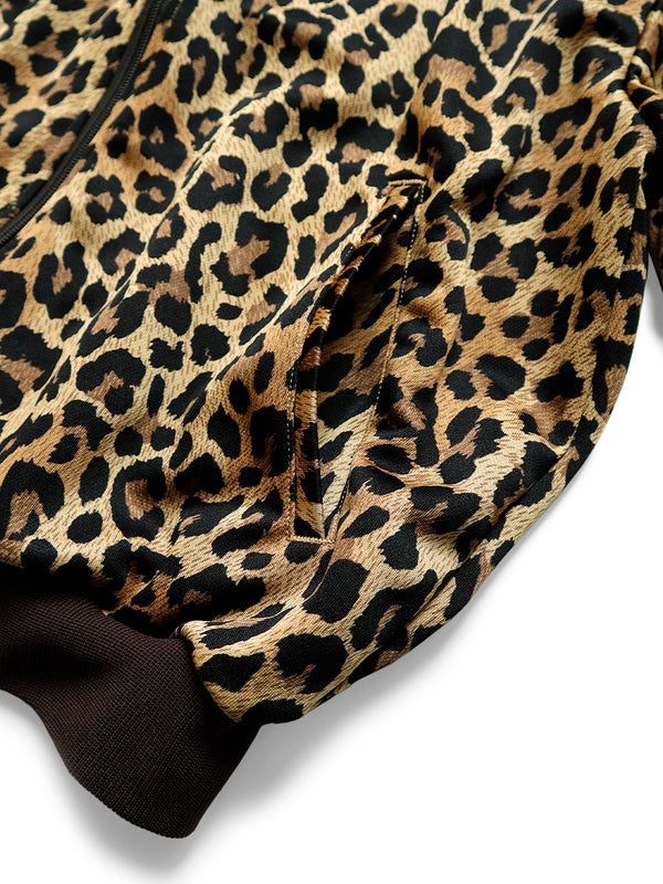 Kapital Smooth Jersey Leopard Print Stuntman Track Jacket