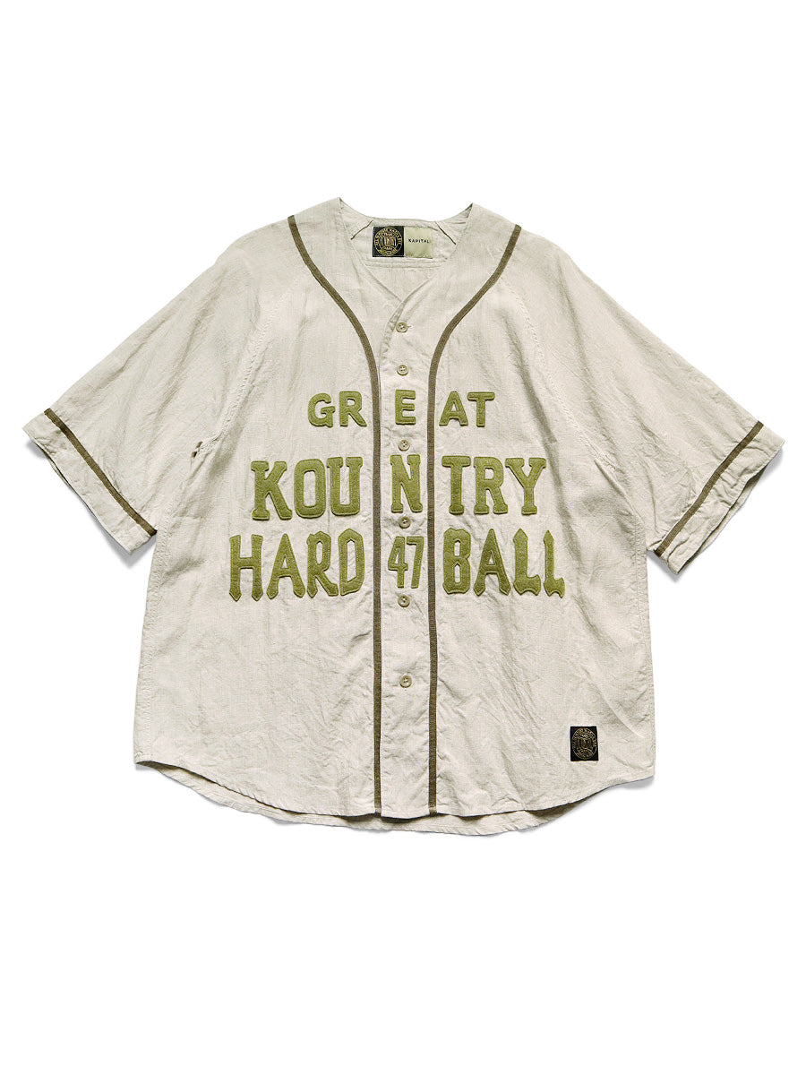Kapital French Linen GREAT KOUNTRY Baseball Shirt – HARUYAMA