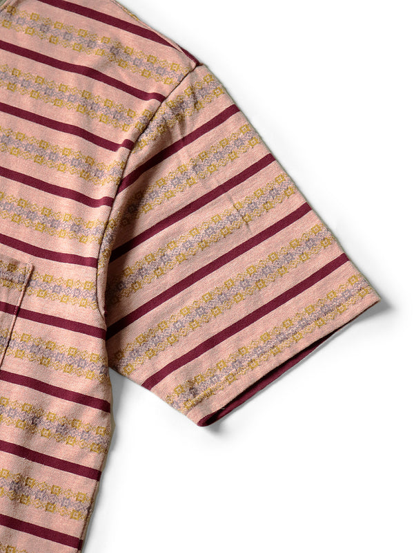 Kapital Sunrise Jacquard Border Jersey Pennant Tee (1flag)