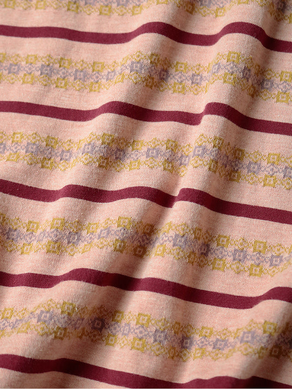 Kapital Sunrise Jacquard Border Jersey Pennant Tee (1flag)