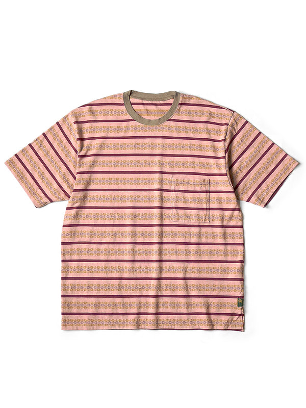 Kapital Sunrise Jacquard Border Jersey Pennant Tee (1flag)