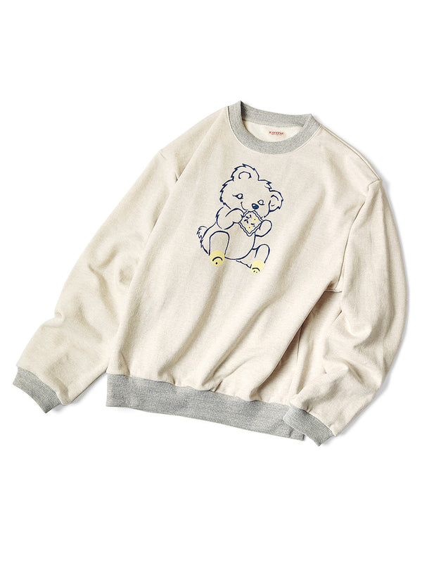 Kapital TOP fleece crew sweatshirt (PECKISH Little Bear pt) sweater