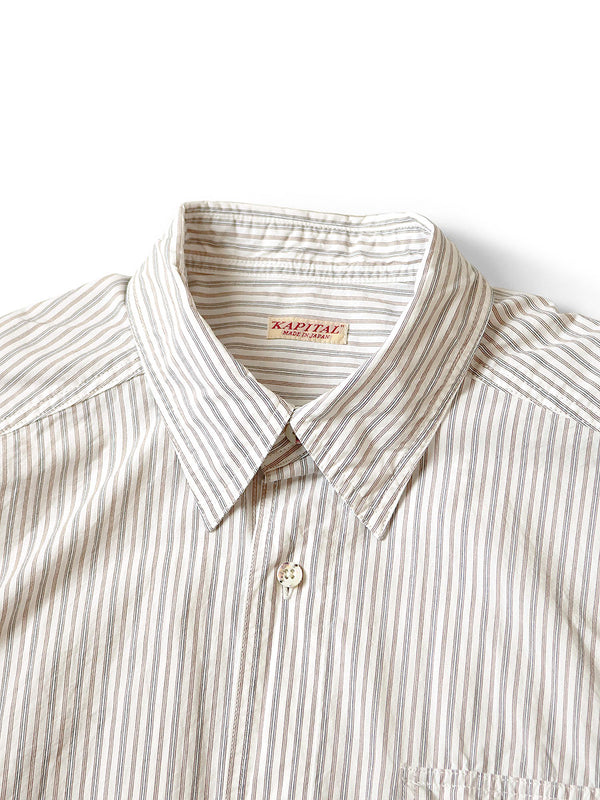 Kapital cotton striped cabin work shirt (long sleeve)