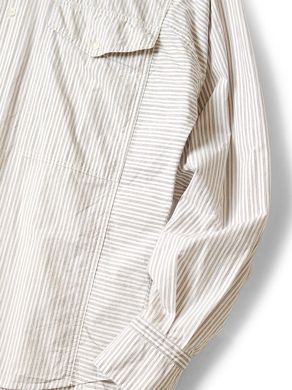 Kapital cotton striped cabin work shirt (long sleeve)