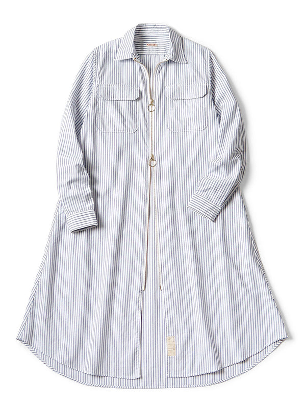 Kapital OX Stripe Drizzler Work Shirt Dress