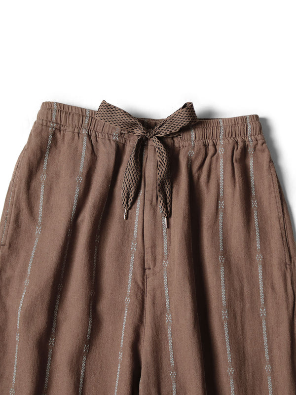 Kapital cotton linen siamese stripe easy pants