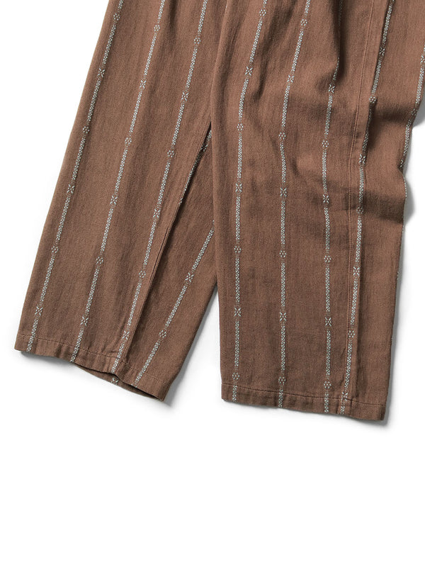 Kapital cotton linen siamese stripe easy pants