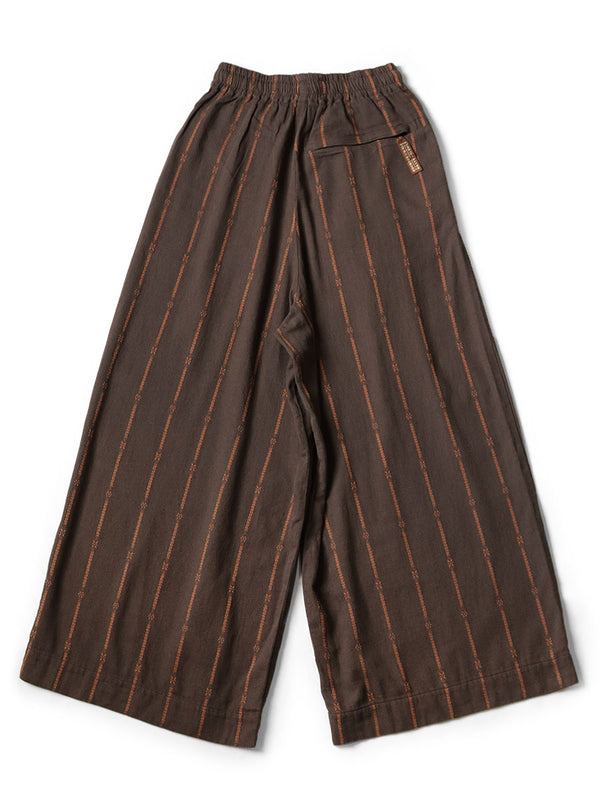 Kapital Cotton Linen Siamese Stripe Rude Baggy Pants