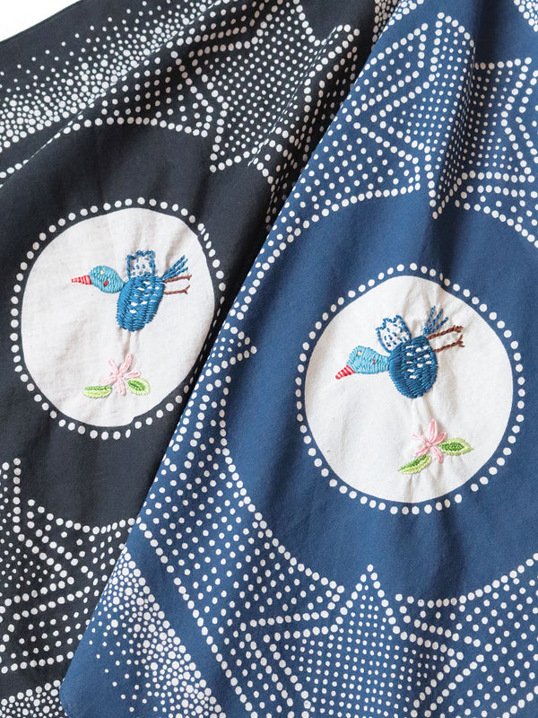 Kapital fastcolor selvedge bandana (magpie embroidery)