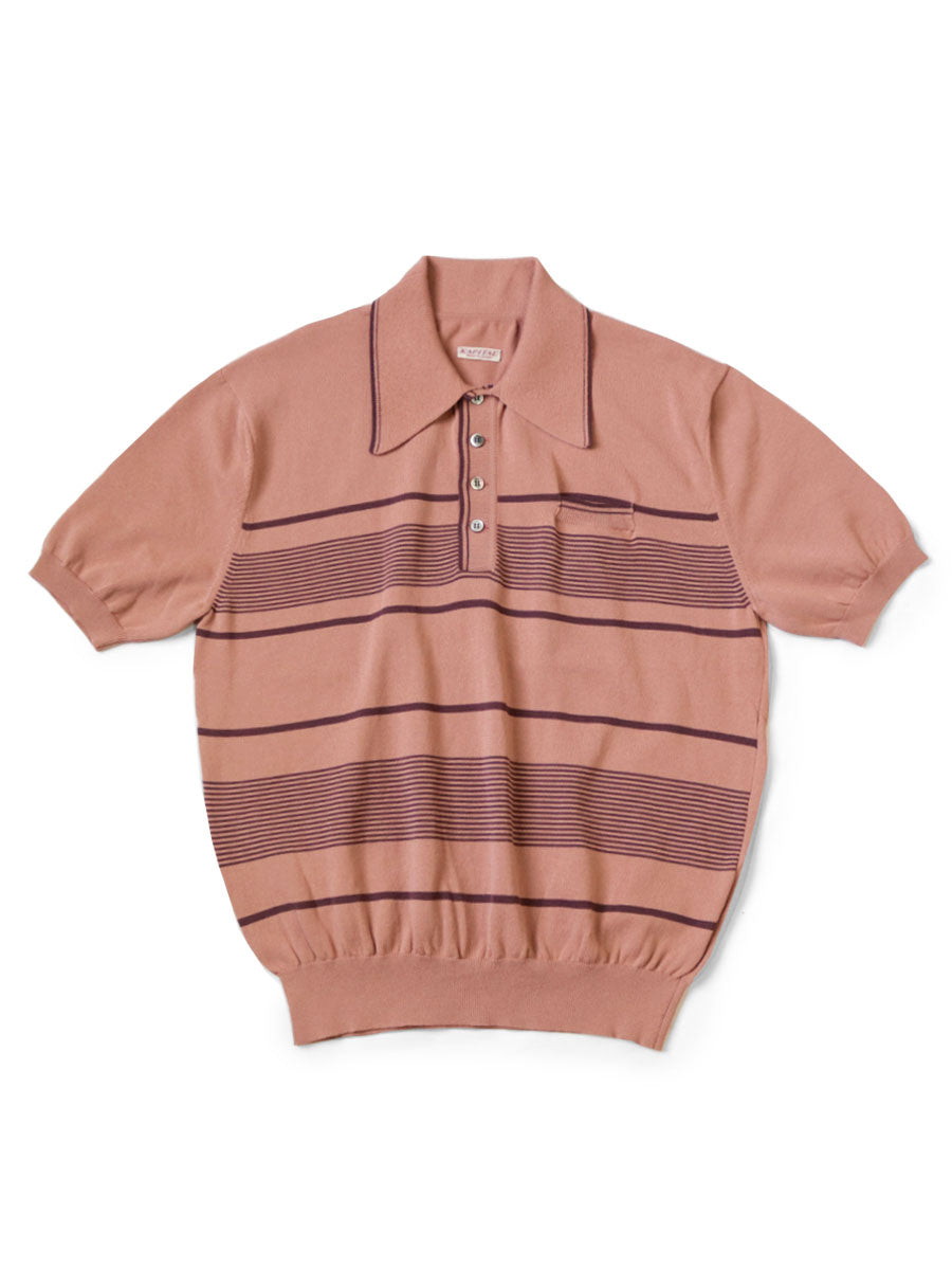 Kapital 14G Cotton Knit Striped Carol Polo Shirt – HARUYAMA