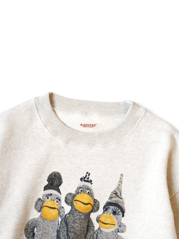 Kapital TOP Fleece Crew Sweatshirt (Monkey Amigo pt) sweater