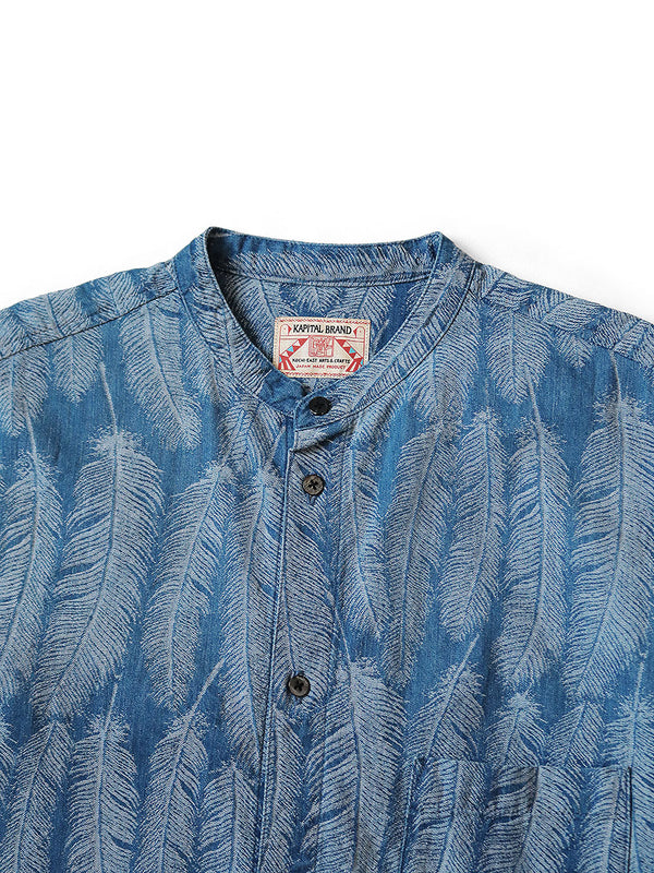 Kapital 5oz Magpie Denim Stand Shirt (long sleeve)(Time Sale)