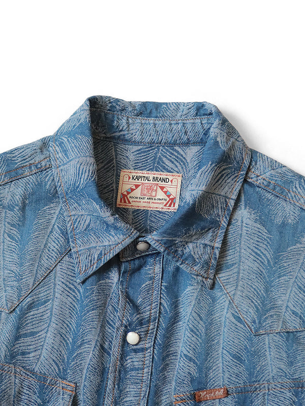 Kapital 5oz Magpie Denim Western Shirt (long sleeve)(Time Sale)