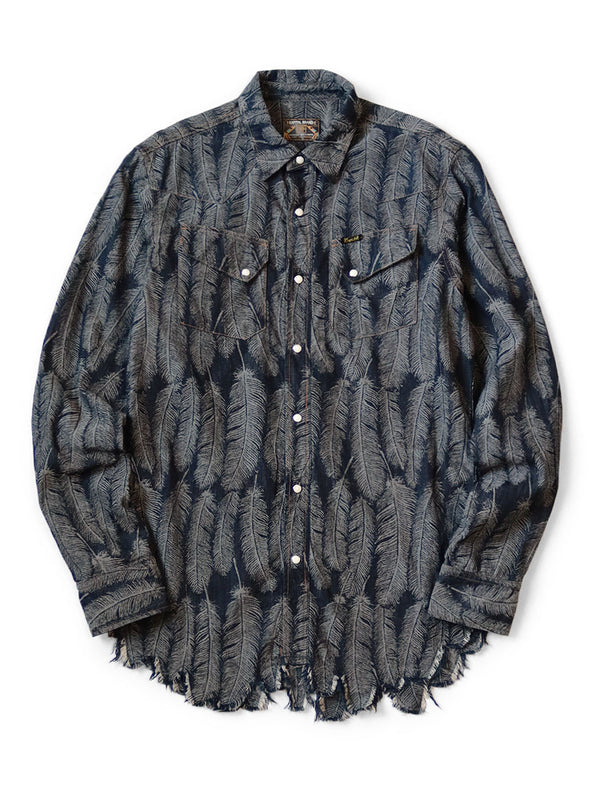 Kapital 5oz Magpie Denim Western Shirt (long sleeve)(Time Sale)