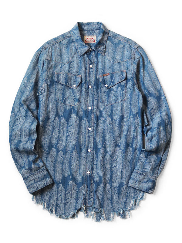 Kapital 5oz Magpie Denim Western Shirt (long sleeve)(Time Sale)