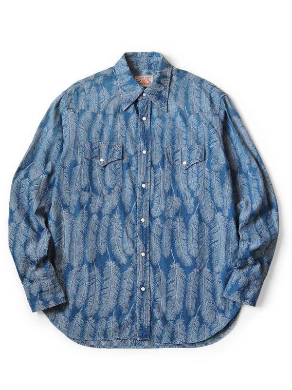 Kapital 5oz Magpie Denim Husky Western Shirt (long sleeve) (Time Sale)