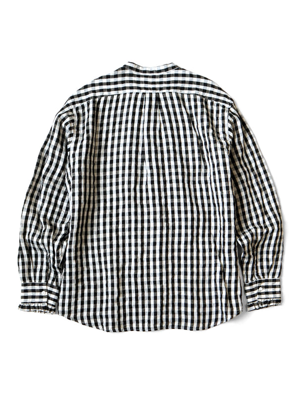 Kapital twill gingham ruffled Prague shirt women