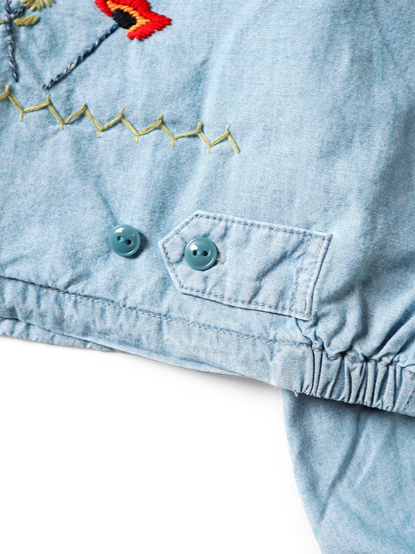 Kapital Chambray Drizzler Jacket (Magpie Embroidery)