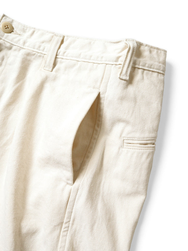 Kapital 10oz White Denim Shorts (Hütteri Make) Pants