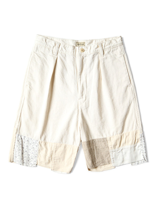 Kapital 10oz White Denim Shorts (Hütteri Make) Pants