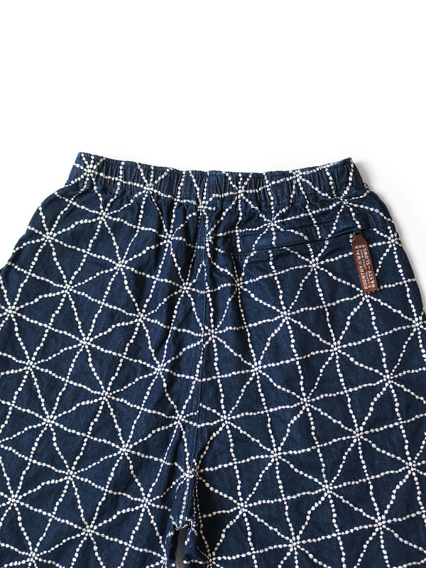 Kapital 8oz Denim FOLK-DOJO Embroidered Easy Short Pants