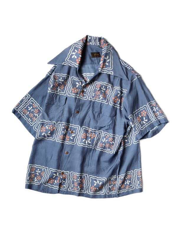 Kapital Silk Rayon Cookie Pattern Wrangle Collar Aloha Shirt