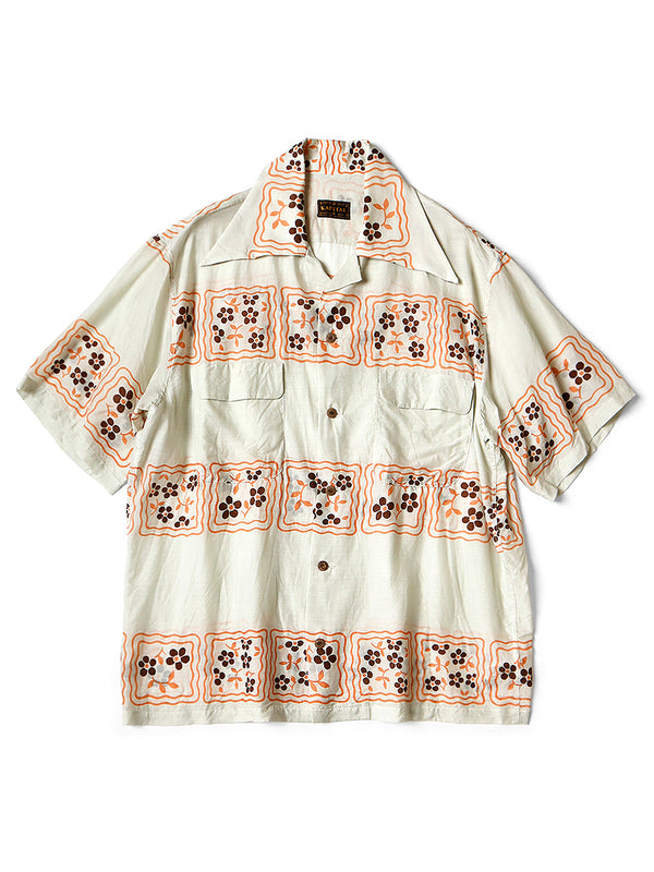 Kapital Silk Rayon Cookie Pattern Wrangle Collar Aloha Shirt