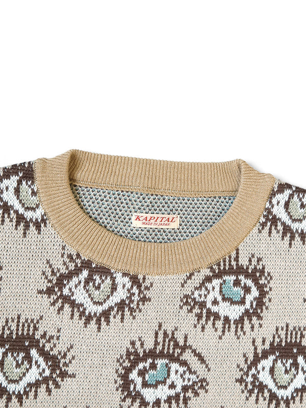 Kapital 8G jacquard knit SPEAKEASY pattern vintage sweater