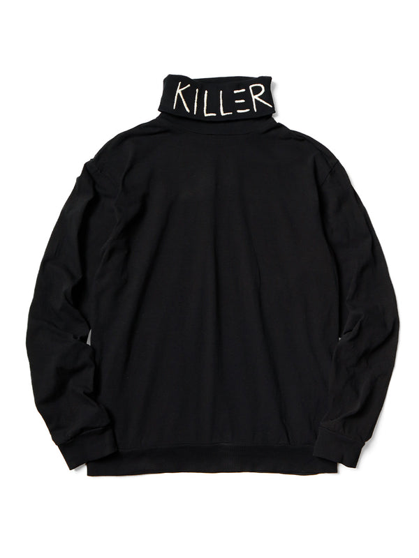 Kapital 18.5/- Jersey high neck long sleeve T-shirt (KILLER embroidery) Tee