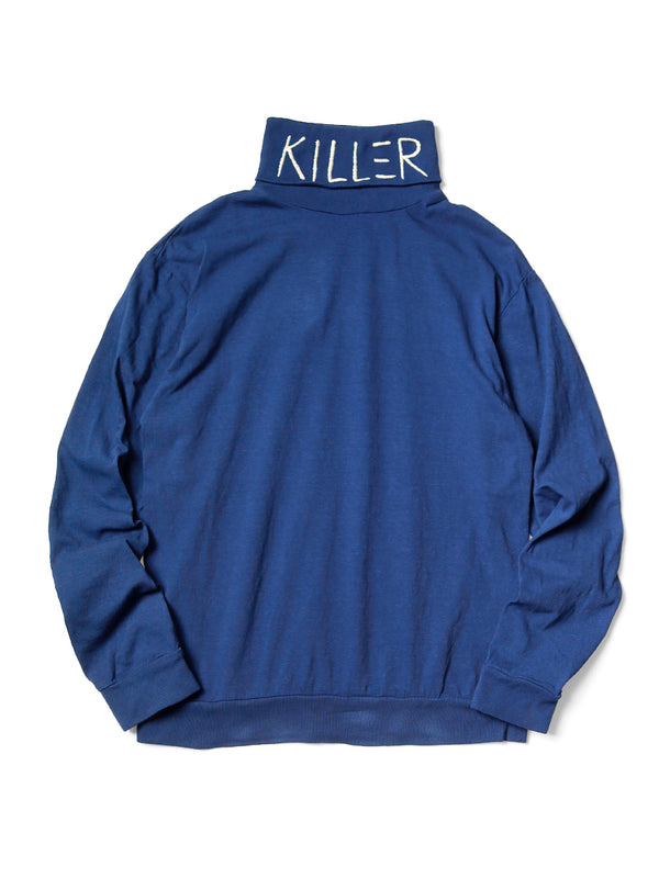 Kapital 18.5/- Jersey high neck long sleeve T-shirt (KILLER embroidery) Tee