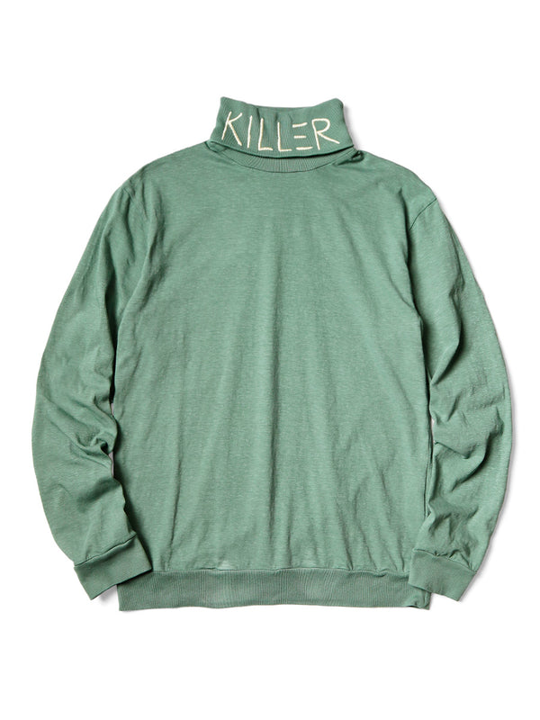 Kapital 18.5/- Jersey high neck long sleeve T-shirt (KILLER embroidery) Tee