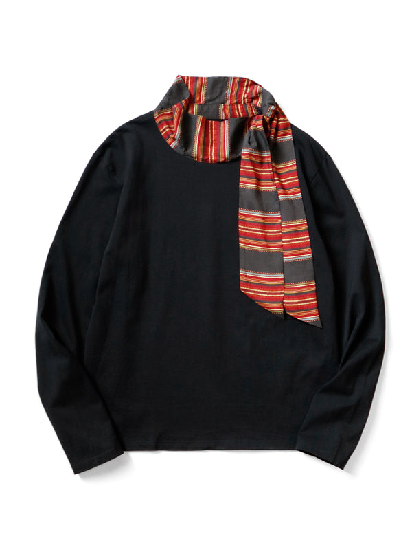 Kapital Jersey Jersey Neckerchief Long Tee (Pecos Stripe)