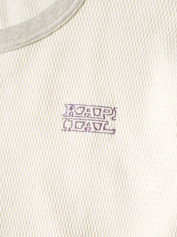 Kapital Waffle Jersey Small Flower Print 2-Tone Long-Sleeve T-Shirt (KAPITAL Embroidery)