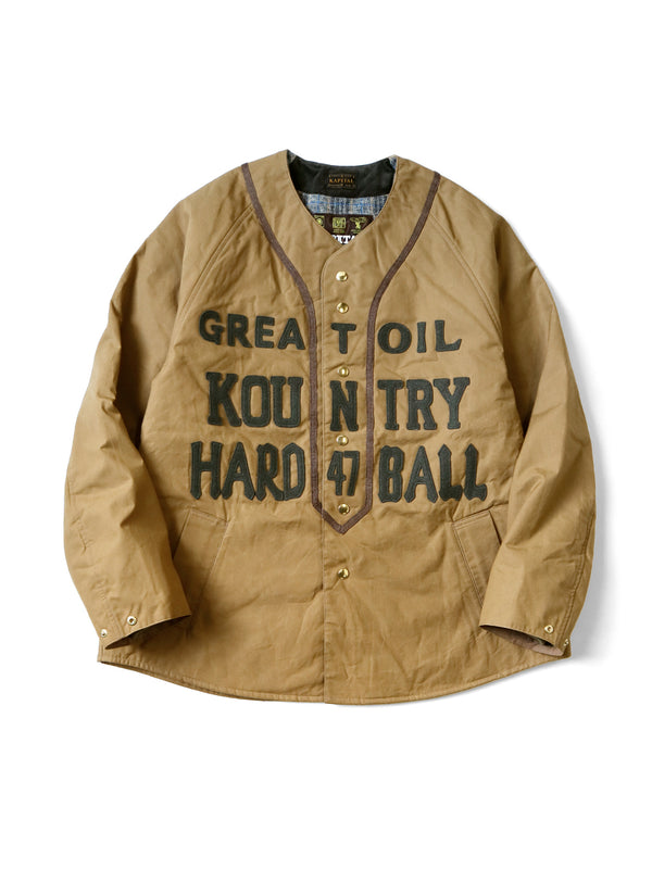 Kapital Cotton Weather Oil Coated Baseball Blouson Jacket