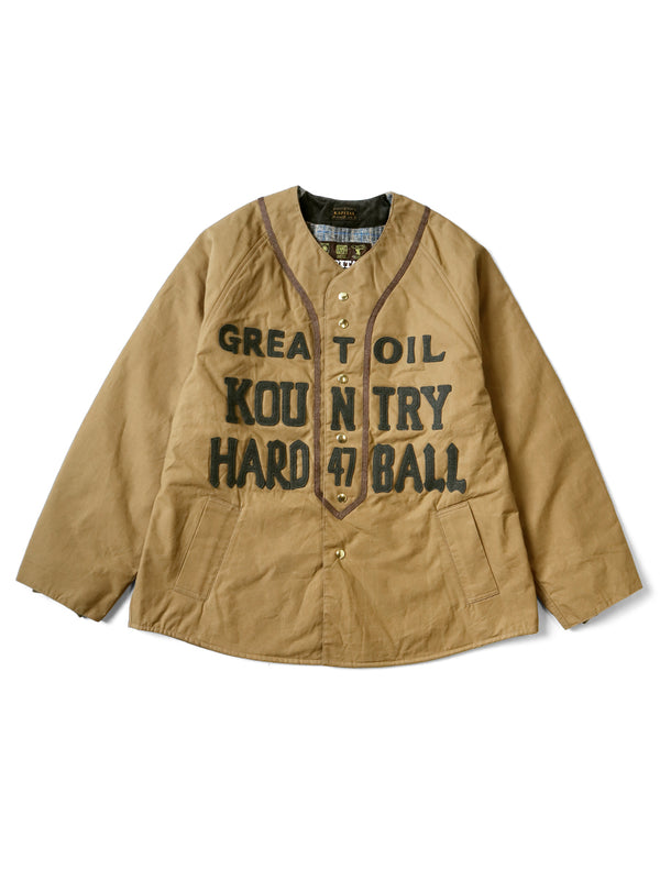 Kapital Cotton Weather Oil Coated Baseball Blouson Jacket