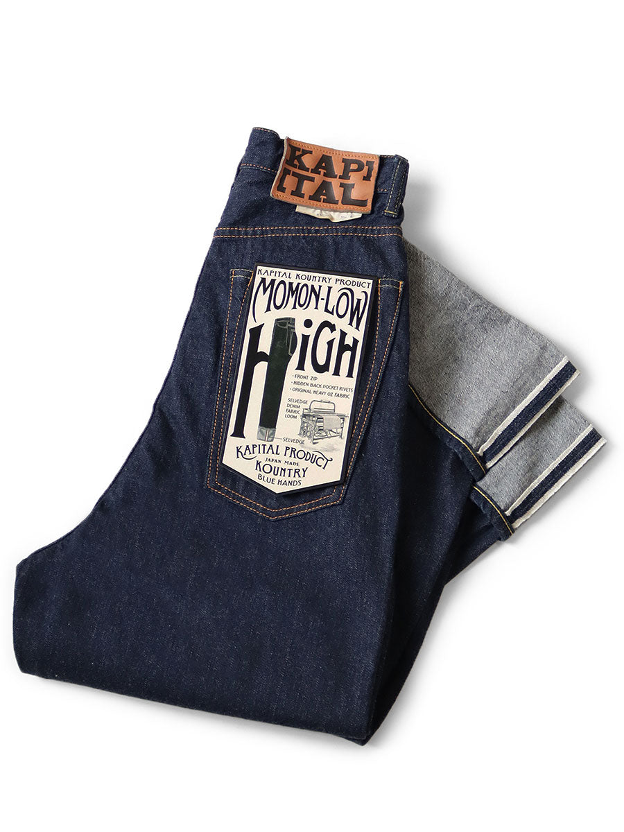 kapital denim 25ss テーパードパンツ Kapital 12oz Denim 5P NEW Momonroe (High) Pants – HARUYAMA