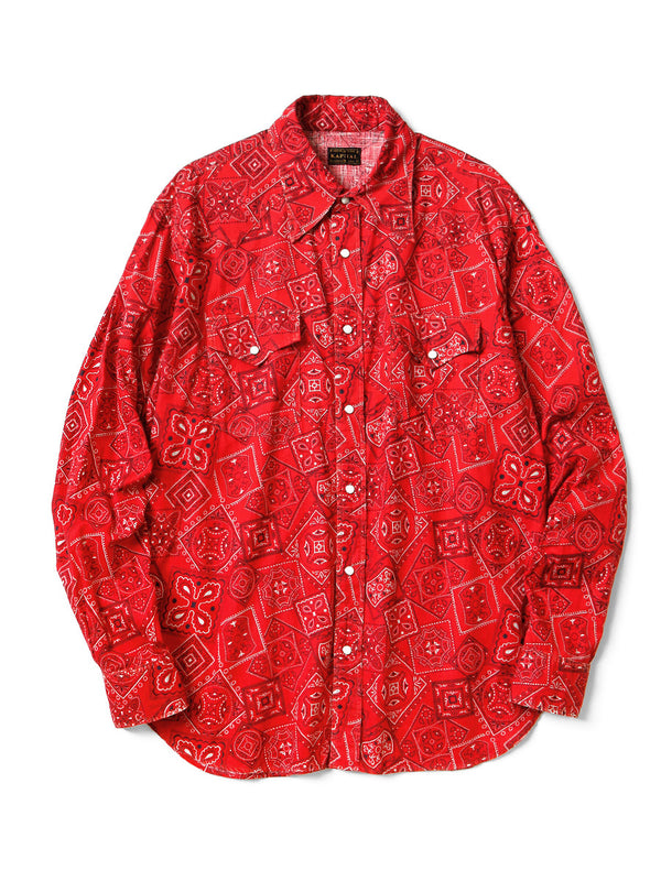 Kapital Murasheeching COOKIE Bandana Pattern Husky Western Shirt (long sleeve)