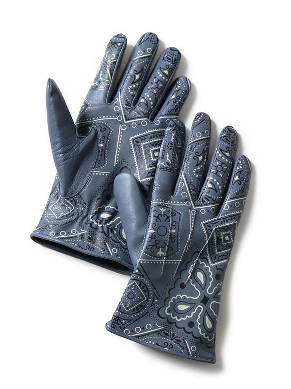 Kapital Leather Cookie Bandana Gloves