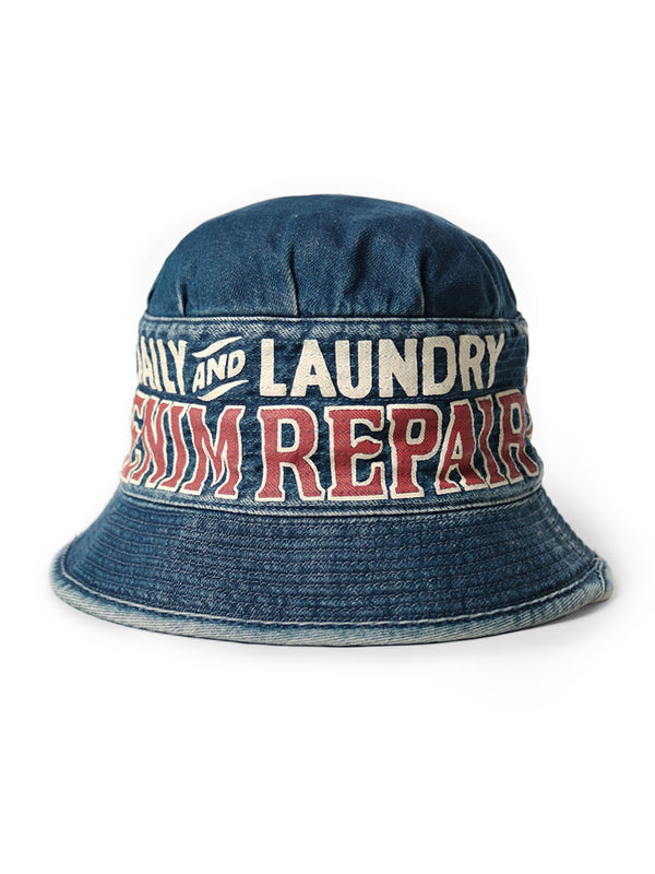 Kapital Vintage Logo Print Denim Hat Cap