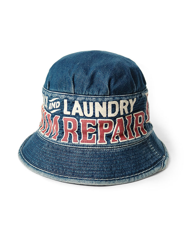Kapital Vintage Logo Print Denim Hat Cap