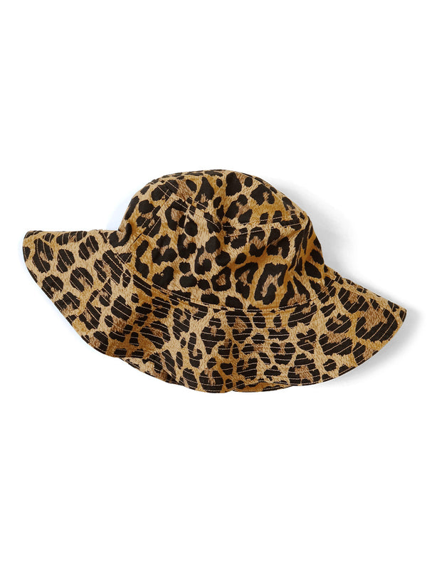 Kapital Cotton Herringbone Leopard Pattern Bucket Tulip HAT cap